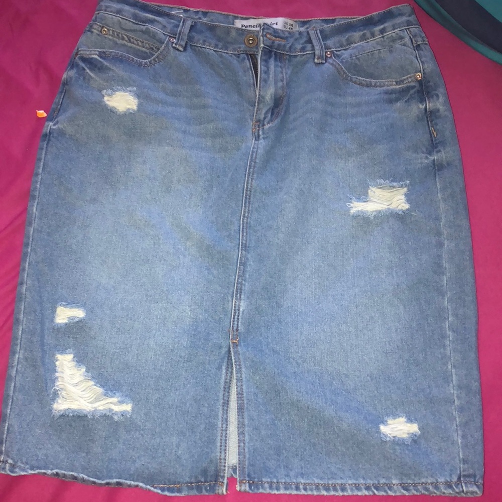 ASOS BRAND NEW DENIM PENCIL SKIRT